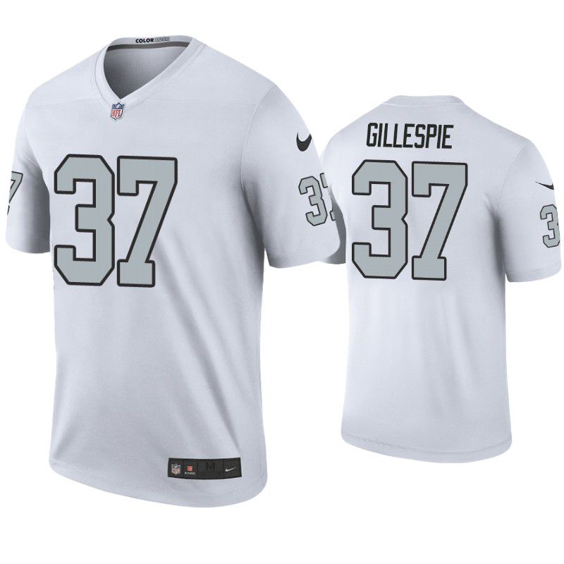 Men Oakland Raiders 37 Tyree Gillespie Nike White Color Rush Legend NFL Jersey